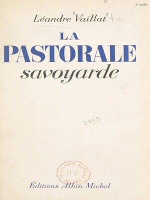 cover image of La pastorale savoyarde